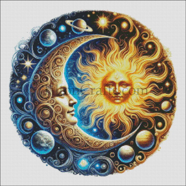 Mystical Sun and Moon