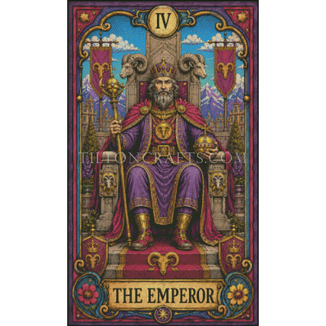 Crooked Bloom Tarot - 04 Emperor