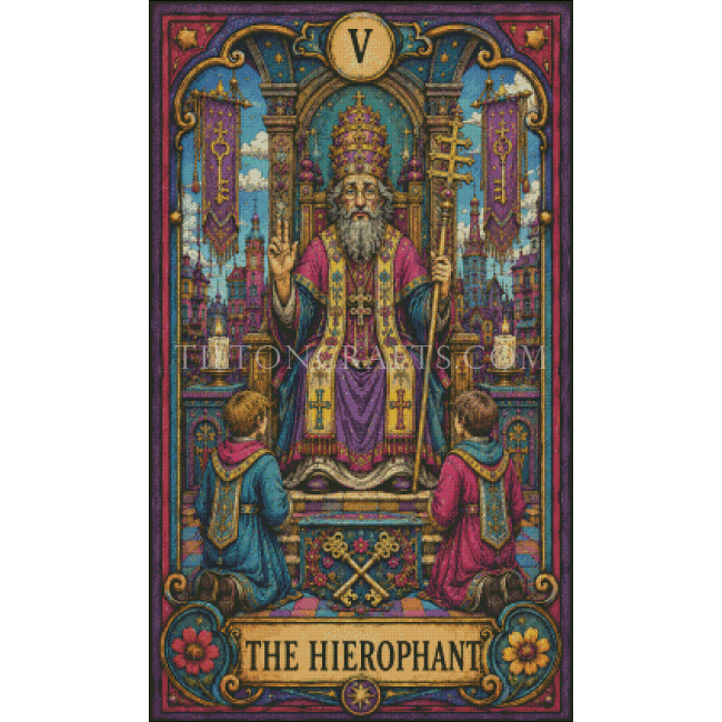 Crooked Bloom Tarot - 05 Hierophant