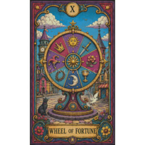 Crooked Bloom Tarot - 10 Wheel of Fortune