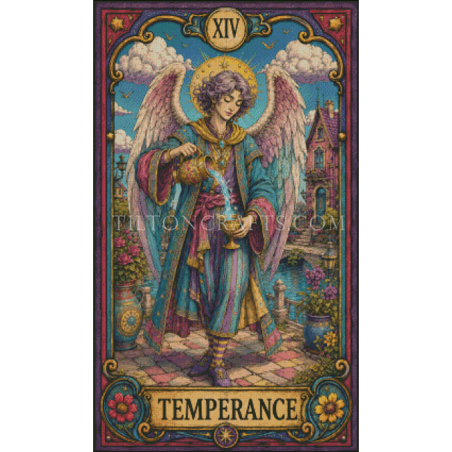 Crooked Bloom Tarot - 14 Temperance