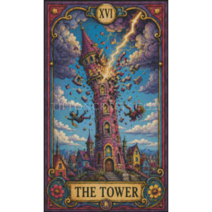 Crooked Bloom Tarot - 16 The Tower